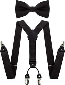 img 4 attached to JEMYGINS Black Suspender Silk Sets