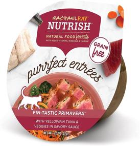 img 4 attached to 🥦 Rachael Ray Nutrish Purrfect Entrees: Yellowfin Tuna & Veggies, 2oz Cup, Pack of 24 - Grain Free Wet Cat Food