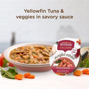 img 1 attached to 🥦 Rachael Ray Nutrish Purrfect Entrees: Yellowfin Tuna & Veggies, 2oz Cup, Pack of 24 - Grain Free Wet Cat Food