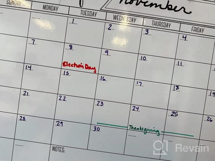 img 1 attached to Stay Organized With PlanOvation'S Magnetic Dry Erase Refrigerator Calendar – Monthly Planner Whiteboard review by John Harvieux