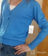 img 1 attached to Stylish And Comfortable: Women'S Classic V-Neck Knit Cardigan With Long Sleeves And Button-Down Design review by Taj Tyagi