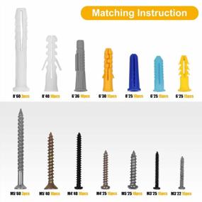 img 3 attached to Secure Your Walls With Leanking 156Pc Heavy Duty Drywall Anchors And Screws Kit - Includes Plastic Anchors And Steel Screws!