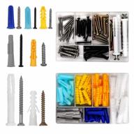 secure your walls with leanking 156pc heavy duty drywall anchors and screws kit - includes plastic anchors and steel screws! logo