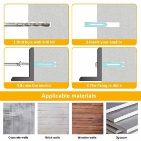 img 1 attached to Secure Your Walls With Leanking 156Pc Heavy Duty Drywall Anchors And Screws Kit - Includes Plastic Anchors And Steel Screws!