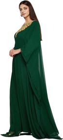 img 3 attached to 👗 ANIIQ Georgette Evening Womens' Clothing with Farasha Sleeves