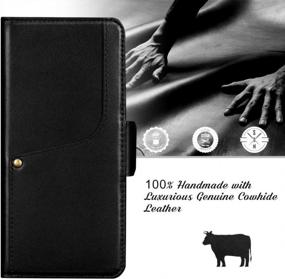 img 3 attached to Защитите свой Galaxy Note 10 в стильном чехле-бумажнике из натуральной кожи Toplive с подставкой