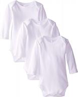 spasilk baby long sleeve bodysuits with lap shoulder - 3 pack, unisex design логотип