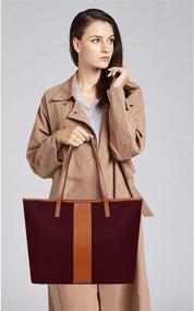 img 3 attached to YALUXE Genuine Leather Shoulder Lightweight Women's Handbags & Wallets ~ Shoulder Bags