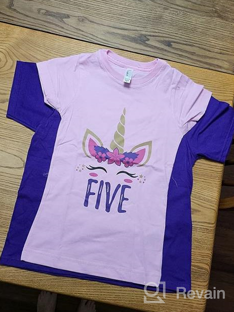 img 1 attached to Unicorn 5th Birthday Gift - Fitted T-Shirt for Infant Girls review by John Munajj