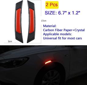 img 1 attached to 🚗 Voroly 2 Pcs Reflective Side Marker Stickers for Car SUV Pickup Truck – Red