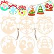 get festive with veylin's 30-piece christmas wooden ornaments for your diy holiday hanging decor! logo