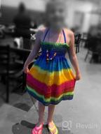 img 1 attached to 🌸 Flaunt Your Style with Girls' Bohemian Dresses - Floral Sleeveless Rainbow Beach Sundress with Necklace! review by Heidi Ramirez