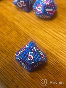 img 5 attached to Black Metal D&D Dice Set - 7 Polyhedral Dragon D N D Dice For Dungeons And Dragons, Role Playing Dice By UDIXI (12-Sided)