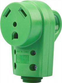 img 4 attached to RVGUARD NEMA TT-30R RV Replacement Male Plug 125V 30 Amp With Disconnect Handle, Green