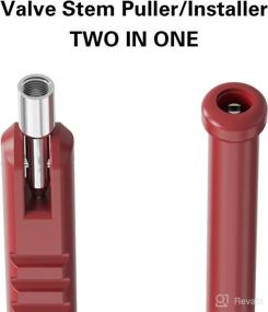 img 3 attached to CKAuto Tire Valve Stem Puller/Installer with Tire Valve Core Tool, Scratch-resistant High Tensile Strength Red Plastic Tire Valve Tool