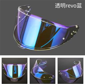 img 3 attached to 🔵 SMT GEAR Z8 RF1400 NXR2 CWR-F2 Helmet Shield Motorbike Visor Windshield UV Protection Moto Accessories (Revo Clear Blue) - Enhanced for SEO