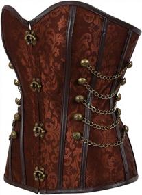 img 3 attached to Revamp Your Style With Women'S Steampunk Corset: Vintage, Retro, Gothic Waist Cincher & Bustier Lingerie Tops