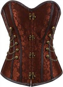 img 4 attached to Revamp Your Style With Women'S Steampunk Corset: Vintage, Retro, Gothic Waist Cincher & Bustier Lingerie Tops