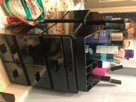 img 1 attached to Purple Acrylic Cosmetic Storage Drawers And Jewelry Display Box - InnSweet 4 Pieces Makeup Organizer & Holder Set review by Jessica Sanders