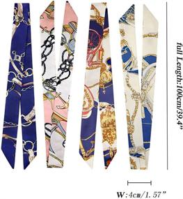 img 2 attached to 🧣 10-Pack Handbag Scarfs: Fashionable Women's Accessories in Scarves and Wraps