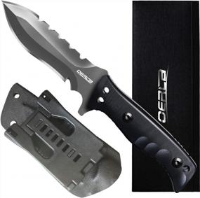 img 4 attached to OERLA TAC OL-0021SD Fixed Blade Knife: 420HC Stainless Steel Camping Hunting Survival EDC With G10 Handle And Kydex Sheath (Black)
