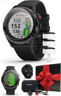 garmin approach s62 (black) premium gps golf watch gift box bundle with tempered glass screen protectors, car/wall adapters & hard case touchscreen smartwatch with garmin ct10 tags, virtual caddie логотип