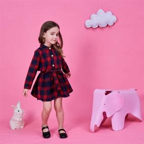 img 1 attached to Button Shirts Buffalo Toddler Flannel Girls' 👚 Clothing - Find Stylish Tops, Tees & Blouses