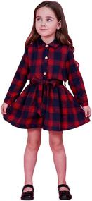 img 4 attached to Button Shirts Buffalo Toddler Flannel Girls' 👚 Clothing - Find Stylish Tops, Tees & Blouses