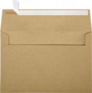 50 pack luxpaper a9 grocery bag envelopes for 5 1/2 x 8 1/2 cards - peel & press, printable invitations, 70 lb., 5 3/4 x 8 3/4 (brown) logo