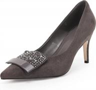 sparkle and shine in syktkmx's rhinestone stiletto pumps for women - perfect for weddings and dressy occasions! logo