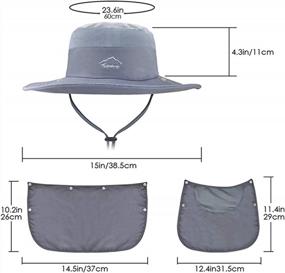 img 1 attached to UPF 50+ Sun Hat With Wide Brim And Face & Neck Flap Cover For Men And Women - Fishing, Outdoor Protection