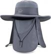 upf 50+ sun hat with wide brim and face & neck flap cover for men and women - fishing, outdoor protection logo