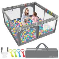 🏻 premium & spacious baby playpen: 50x50 inch, sturdy & safe with soft breathable mesh, indoor & outdoor activity center for babies and toddlers logo