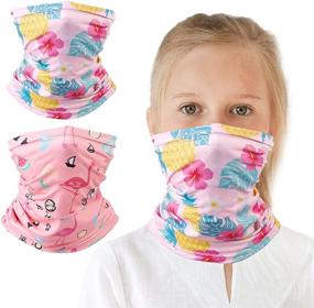 img 4 attached to Защитный лыжный комбинезон для девочек - модные шарфы | дышащие аксессуары