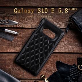 img 3 attached to Чехол из натуральной кожи Toplive для Samsung Galaxy S10E - роскошный защитный чехол ручной работы для 5,8-дюймового телефона, черный