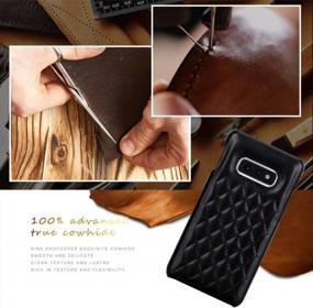 img 1 attached to Toplive Genuine Leather Case For Samsung Galaxy S10E - Luxury Handcrafted Protective Cover For 5.8 Inch Phone, Black