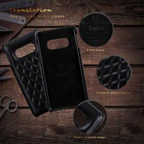 img 2 attached to Чехол из натуральной кожи Toplive для Samsung Galaxy S10E - роскошный защитный чехол ручной работы для 5,8-дюймового телефона, черный