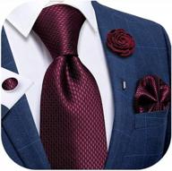 enhance your style with dibangu's stylish silk tie set: woven handkerchief, necktie, and lapel pin in paisley, plaid, solid, and floral designs logo