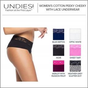 img 2 attached to 6-Pack Multicolor Cotton Cheeky Lace Panties Underwear For Women From Undies.Com