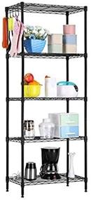 img 2 attached to BLACK LANGRIA 5 Tier Wire Shelving Unit For Supreme Storage Organization And Display