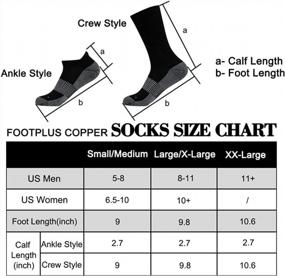 img 3 attached to Unisex Copper Performance Running Socks With Cushioned Sole And Arch Support - FOOTPLUS Athletic Ankle/Crew Hiking