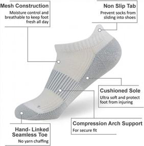 img 1 attached to Unisex Copper Performance Running Socks With Cushioned Sole And Arch Support - FOOTPLUS Athletic Ankle/Crew Hiking