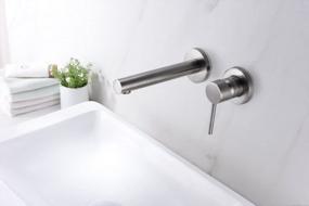 img 2 attached to Sumerain Wall Mount Bathroom Faucet Brushed Nickel,Valve Included