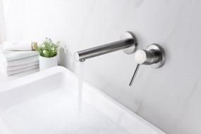 img 1 attached to Sumerain Wall Mount Bathroom Faucet Brushed Nickel,Valve Included