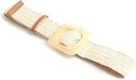 👗 culeze straw elastic stretch buckle: stylish women's belt accessories logo