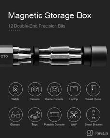 img 3 attached to 🛠️ HOTO P1 - 24-in-1 Precision Screwdriver Set with Tough S2 Steel Bits, Manual Pen Shape, Ideal for Electronics, Glasses, Bracelets – Slate Grey