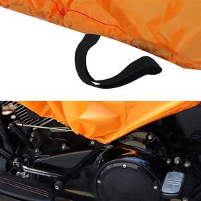 img 1 attached to 🏍️ X AUTOHAUX Lightweight Half Cover Outdoor Waterproof Rain Dust Protector - Orange M Size for Full Dress Touring Cruiser Motorcycles