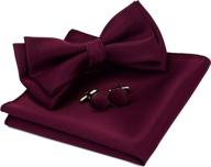 🔴 burgundy pre-tied adjustable cufflink 0577 06 - men's ties, cummerbunds & pocket squares logo