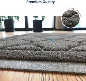 img 1 attached to 🐱 WePet Cat Litter Mat Jumbo - Premium Durable Soft PVC Rug for Kitty Litter Trapping and Mess Control