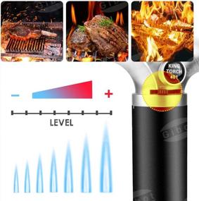 img 3 attached to Refillable Kitchen Butane Torch Lighter With Adjustable Flame & Safety Lock - Ideal For Creme Brulee, BBQ, Baking & Desserts! (Butane Gas Not Included) - Gibot Butane Torch